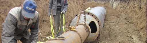 Процесс прокладки газопровода по технологии ГНБ